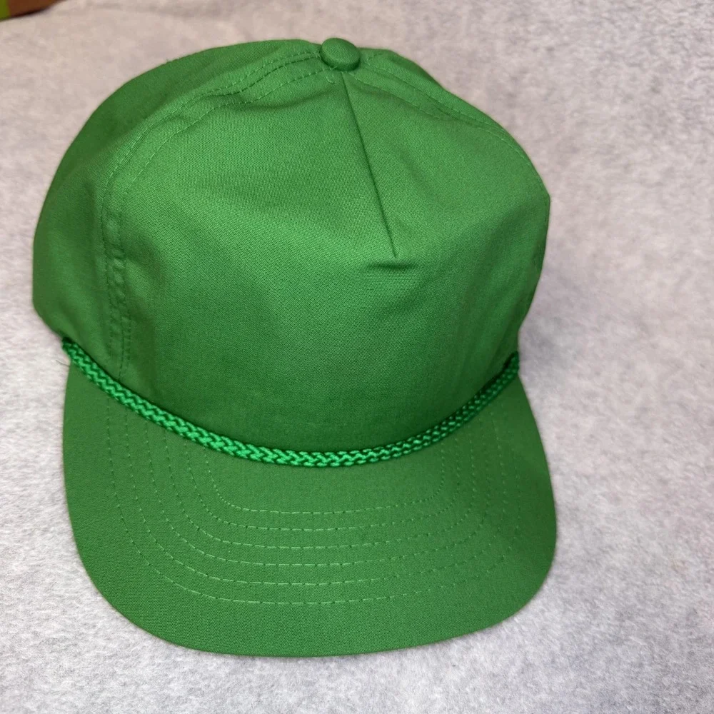 Embroider America Hat Cap Snap Back‎ Mens One Size Green Rope Blank Made USA